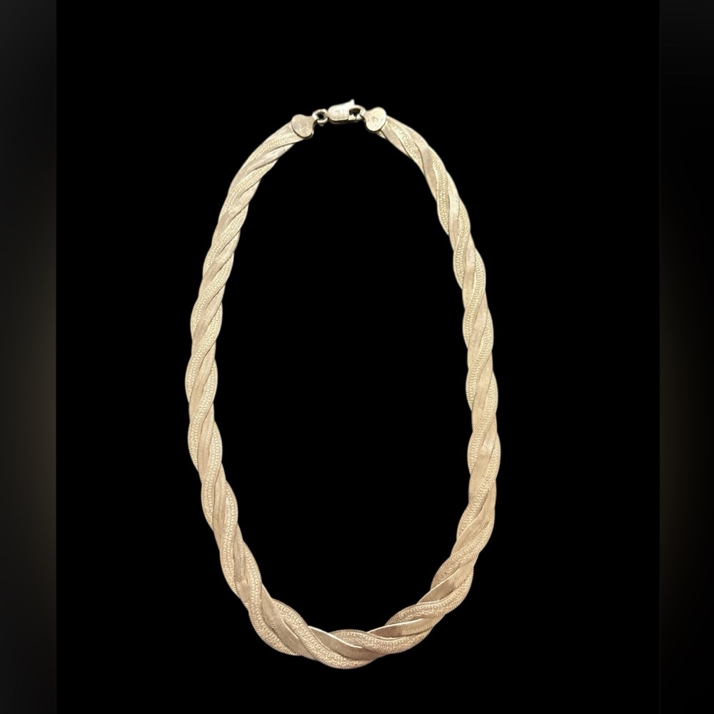 Vintage 925 Italy braided necklace